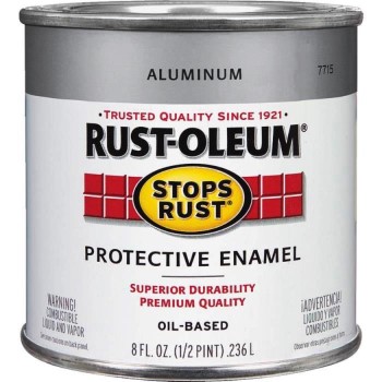Rust-Oleum 7715730 Stops Rust Protective Enamel, Aluminum ~ 1/2 Pint