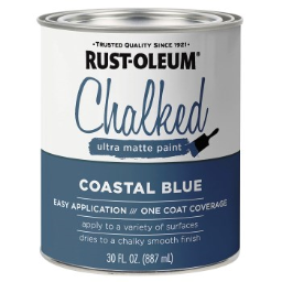 Rust-Oleum 329207 Chalked Ultra Matte Paint, Coastal Blue ~ 30 oz